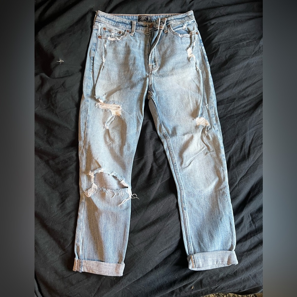 Abercrombie & Fitch Lightwash Destressed Jeans